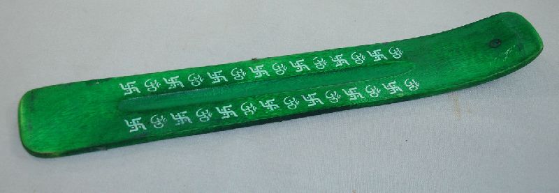 Item No.23811 Wooden Incense Stick Holder Green Painted Col.