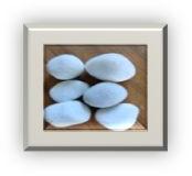 White Polished River Pebble Stones