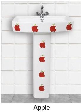 Apple Vitrosa Polo Pedestal Wash Basin