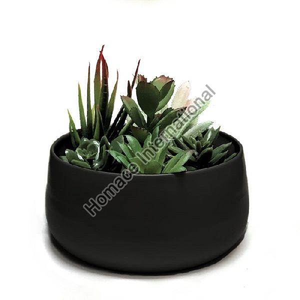 NEW SHAPED IRON DISH POT PLANTER FOR HOME AND OFFICE DECORATION TABLE TOP PLANTER