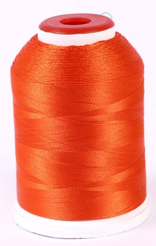 Orange Embroidered Dyed Thread