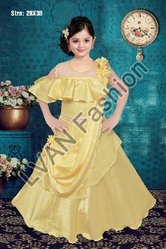 Girls Mouse Satin Gown