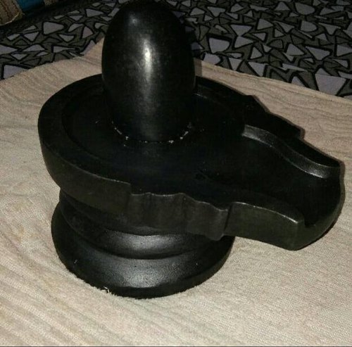 Black Natural Angora Narmadeshwar Shivling