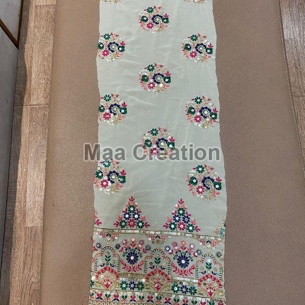 High Quality Satin Embroidered Fabric