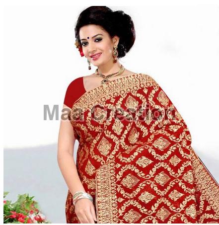 Scout Silk Embroidered Saree