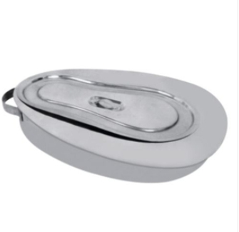 SS Male Bedpan with Cover
