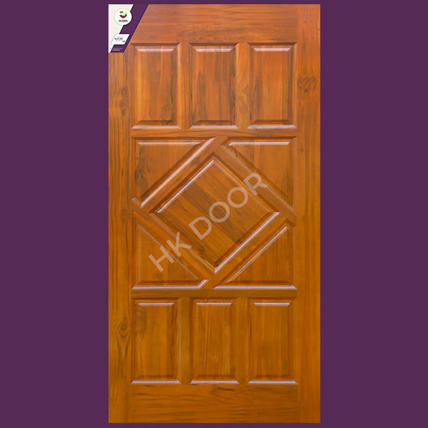 African Teak Wood Panel Door