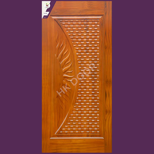 Polished African Teak Wood Door