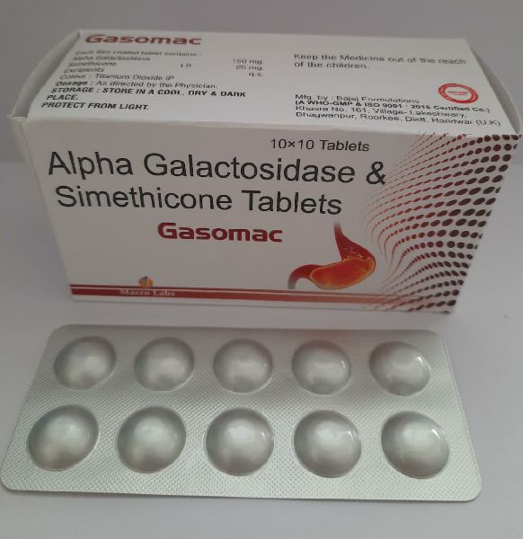 Alpha Galactosidase And Simethicone Tablets