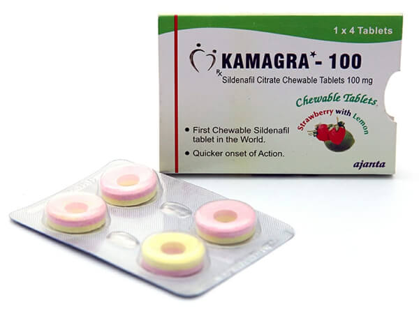 Kamagra 100mg Chewable Tablets Strawberry with Lemon