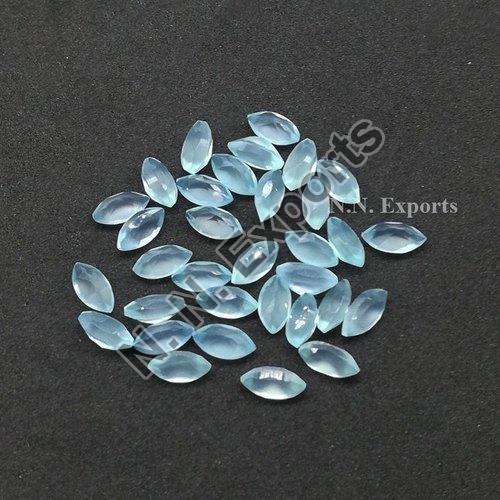 Aqua Chalcedony Faceted Marquise Gemstone