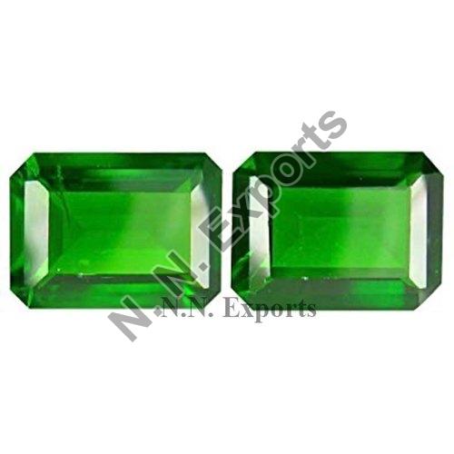 Chrome Diopside Faceted Octagon Gemstone