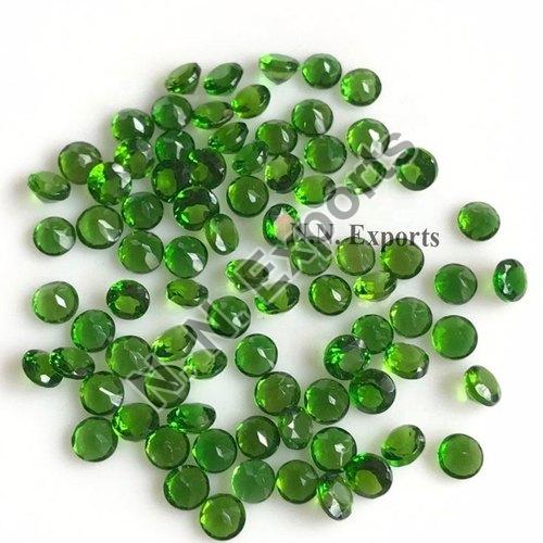 Chrome Diopside Faceted Round Gemstone