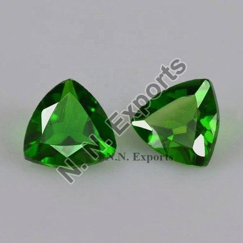 Chrome Diopside Faceted Trillion Gemstone