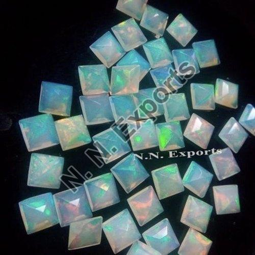 Ethiopian Opal Faceted Square Gemstone