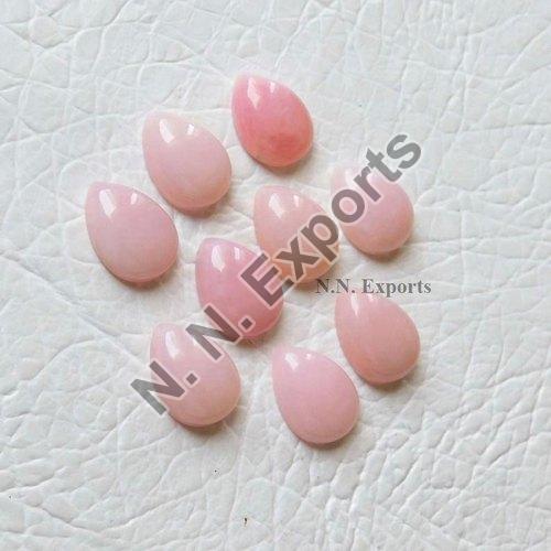 Pink Opal Cabochon Pear Gemstone