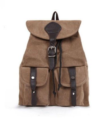 Brown Canvas Laptop and Travel Backpack