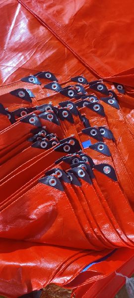 Orange Plastic Tarpaulin