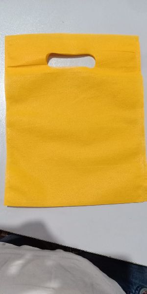 Yellow D Cut Non Woven Bags