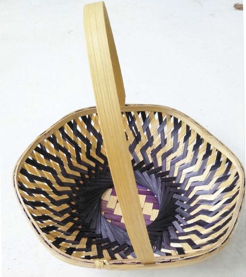 12 Inch Hexagon Bamboo Basket