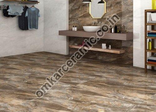 Forest Brown Glossy Vitrified Floor Tiles