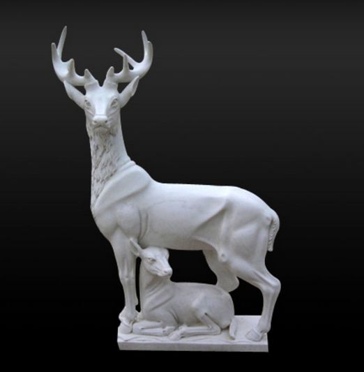 Marble Deer Statue