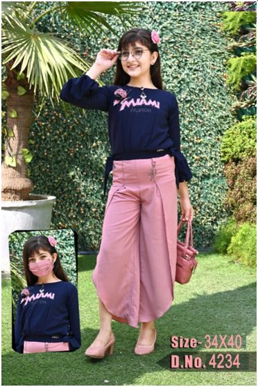 Knot Top with U-shaped Palazzo Pant