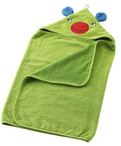 Dark Green Baby Fleece Cartoon Towel