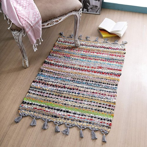 Diamond Cotton Printed Chindi Rug