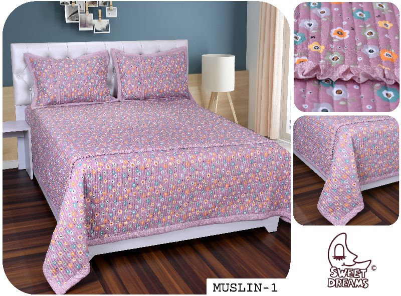 MUSLIN DOUBLE BED COVER