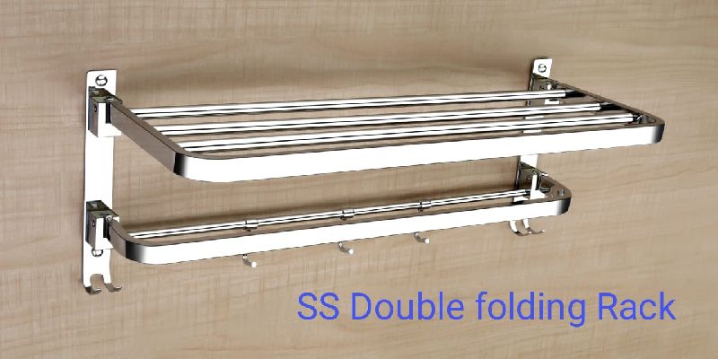 Stainless Steel Double Folding Rack