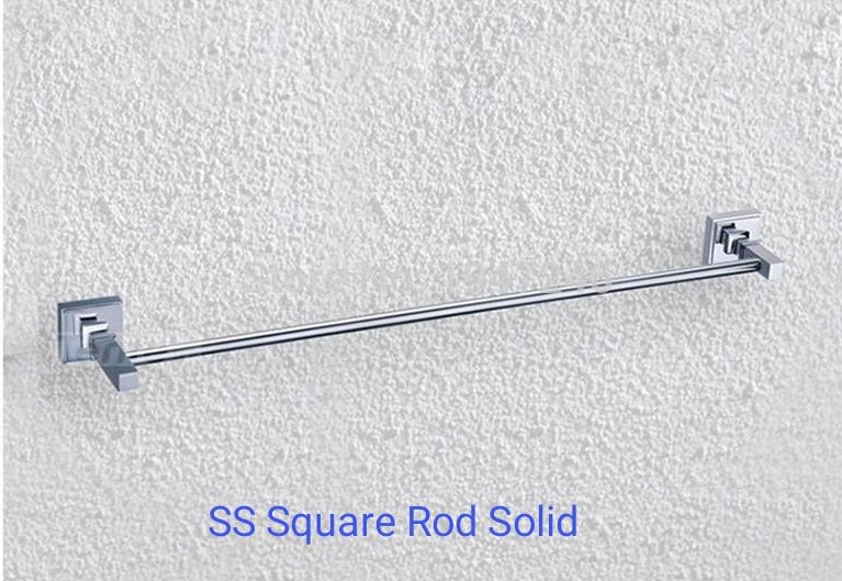 Stainless Steel Solid Square Towel Rod