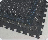 Interlock Rubber Tile with EPDM Flecks