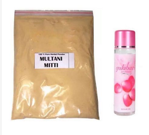 multani mitti and rose water for dry skin
