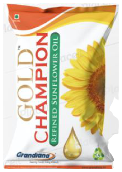 Gold Champion- 1Ltr. Sunflower Oil Pouch