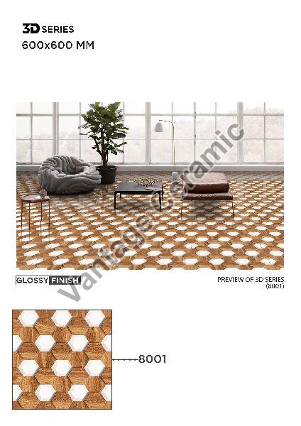 3D Glossy Series Porcelain Floor Tiles