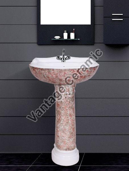 Rustic Pedestal Wash Basin Set