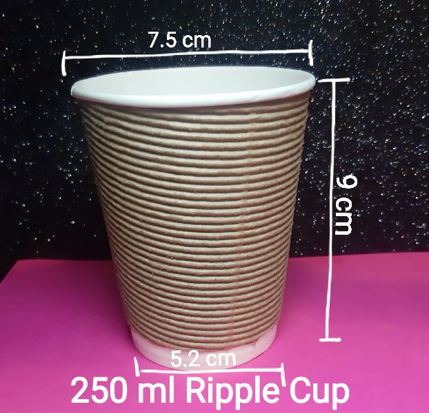 250 ML Disposable Ripple Paper Cup
