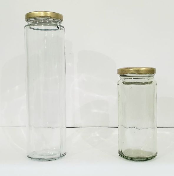 Lug Cap Bamboo Glass Jar