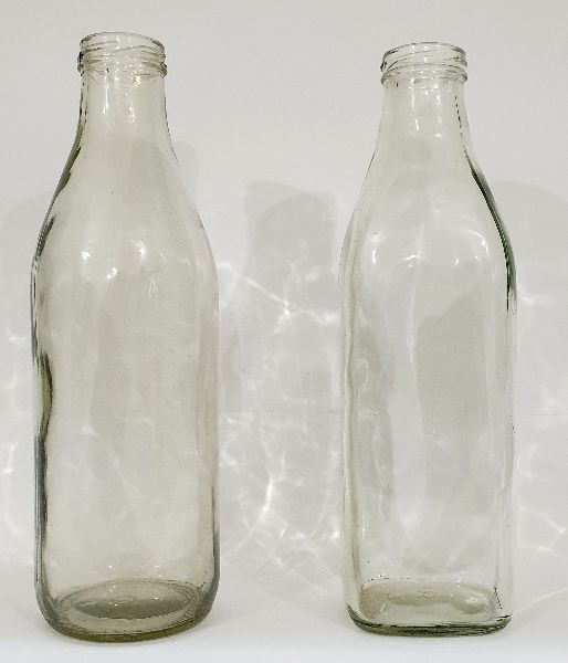 Lug Cap Round and Square Glass Milk Bottle