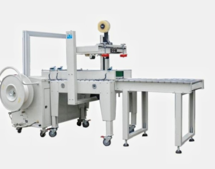 Carton Sealing with Strapping Machine