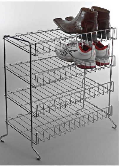 Stainless Steel 4 Layer Shoe Rack