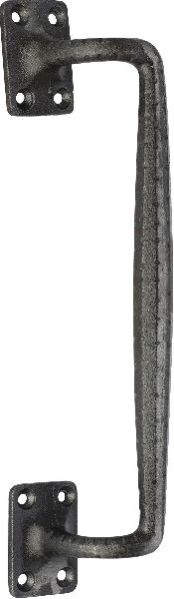 Black textured cast iron door handles
