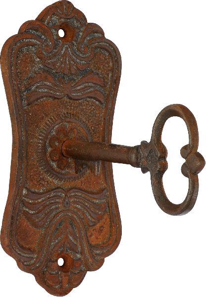 Key type cast iron coat hook