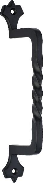 Matte black cast iron pull handles