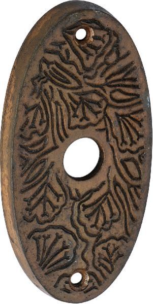 patina cast iron bell push