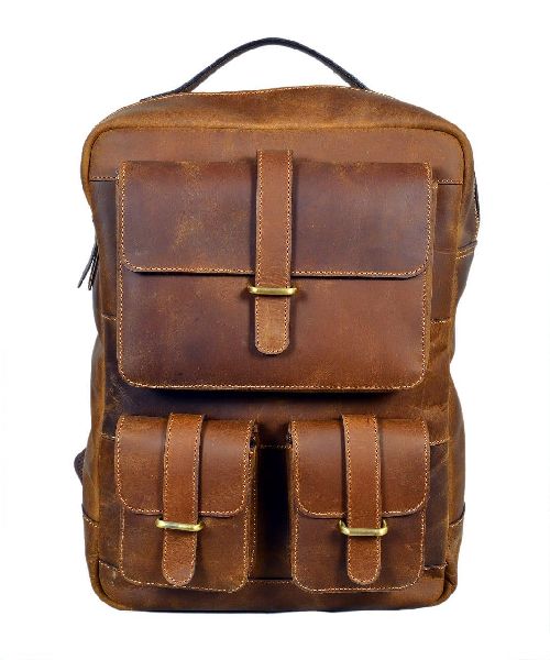 Leather Shoulder Backpack Bag