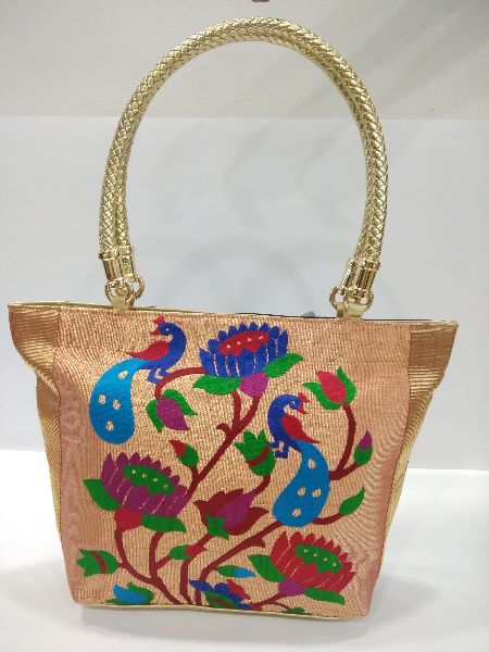Semi Paithani Big Handbag