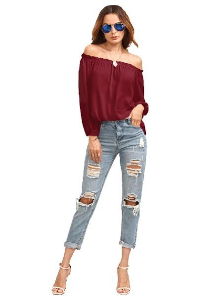 Maroon Tipsy 91 Top