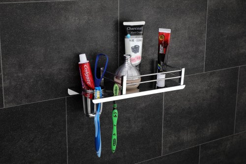 Bathroom Wall Shelf With Brush Holder